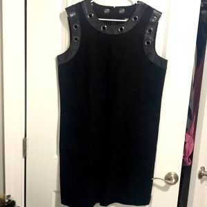 W by WORTH size 12 sleeveless jumper dress stretchy cotton poly. elastic fabric